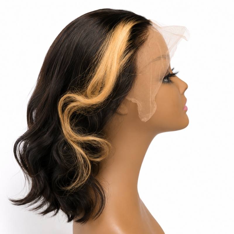 Honeycomb Money-Piece 13×4 Lace Bob Wig
